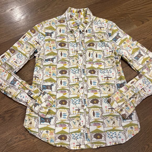 Anthropologie Tops - Anthropologie Odille State Fair Print Shirt